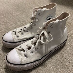 Converse Classic High-Tops in Off-White